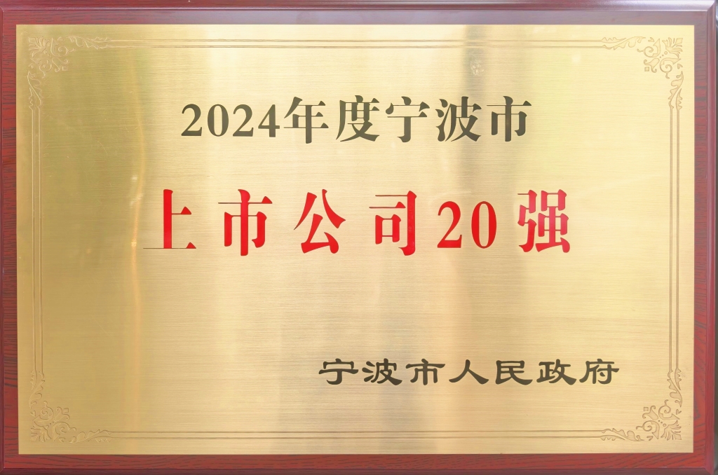 k8凯发官网股份荣登“2024宁波上市公司20强”榜单